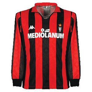 85-88 AC Milan Home L/S Shirt - Grade 8