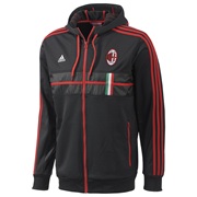 AC Milan Anthem Jacket - Black/ACM Red