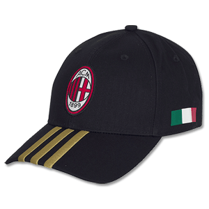 AC Milan Black 3 Stripe Cap 2013 2014