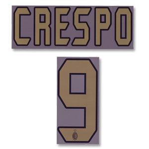 Crespo 9 04-05 AC Milan Home Official Name and Number