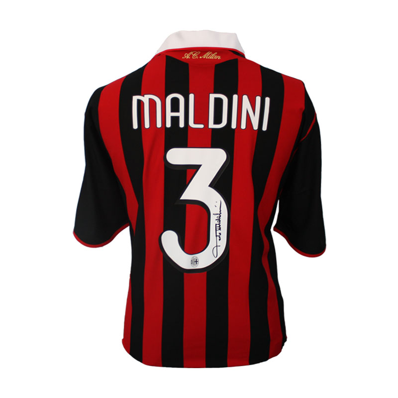 Paolo Maldini Signed AC Milan Testimonial Shirt