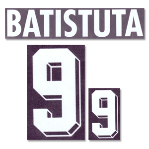 1998 Argentina Away Batistuta 9 Flock Name and Number