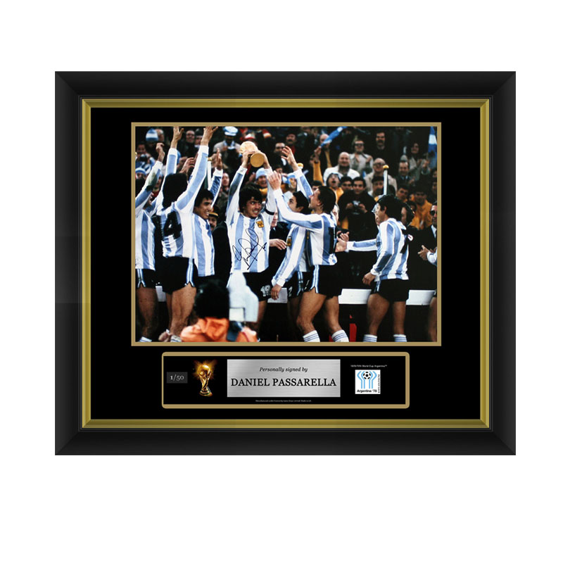 Official FIFA World Cup Daniel Passarella Signed and Framed Argentina Photo