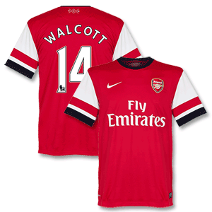 12-13 Arsenal Home Shirt + Walcott 14
