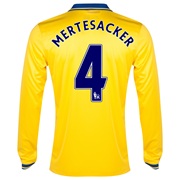 Arsenal Away Shirt 2013/14 Long Sleeved with Mertesacker 4 printing