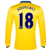 Arsenal Away Shirt 2013/14 Long Sleeved with Squillaci 18 printing