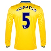 Arsenal Away Shirt 2013/14 Long Sleeved with Vermaelen 5 printing