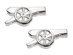 Sterling Silver Arsenal FC Cannon Earrings 10mm - 102321