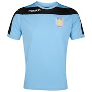Aston Villa Training Poly Jersey Short Sleeve - Sky/Black - Junior