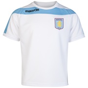 Aston Villa Warm-Up Shirt Short Sleeve - White/Sky - Junior