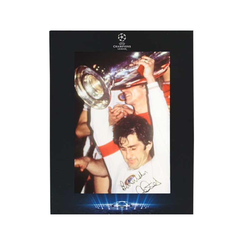 Official UEFA Champions League Dennis Mortimer Signed Villa Photo In Deluxe Packaging: 1982 Final