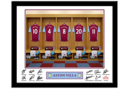 Personalised Aston Villa Dressing Room Print