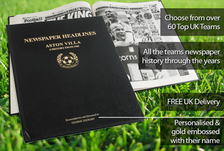Personalised Aston Villa Football Book