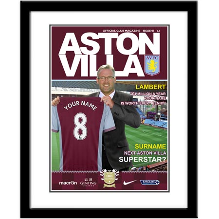 Personalised Aston Villa Magazine Cover