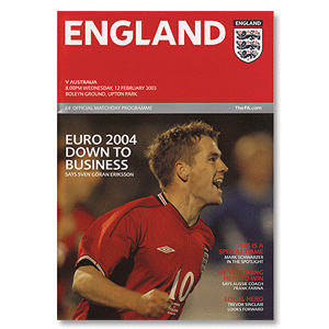 England v Australia - International Friendly Upton Park - 12th Feb. 2003