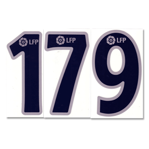 03-04 Barcelona Official Away Numbers with LFP Logo