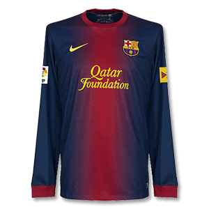 12-13 Barcelona Home L/S Shirt