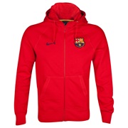 Barcelona Authentic Full Zip Hoody Red