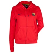 Barcelona Authentic Full Zip Hoody - Womens Red