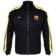 Barcelona Authentic UEFA Champions League N98 Jacket - Black/Vibrant Yellow Black