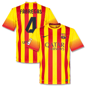 Barcelona Away Shirt 2013 2014 + Fabregas 4
