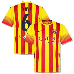 Barcelona Away Shirt 2013 2014 + Xavi 6