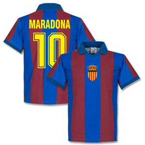Barcelona Catalunya Crest Maradona 10 Retro Shirt