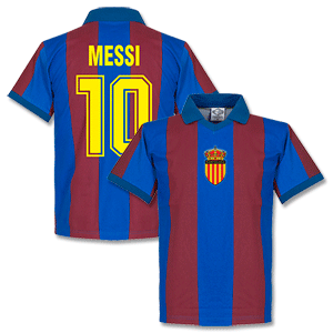 Barcelona Catalunya Crest Messi 10 Retro Shirt