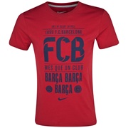 Barcelona Core Plus T-Shirt - Storm Red/Dark Grey Heather Red