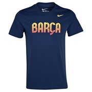 Barcelona Core Type T-Shirt Navy