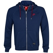 Barcelona Covert AW77 Full Zip Hoody - Midnight Navy/Team Red Navy
