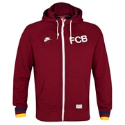 Barcelona Covert Full Zip Hoody Red