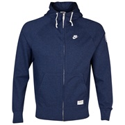 Barcelona Covert Vintage AW77 Full Zip Hooded Top - Blackened Heather/Sail