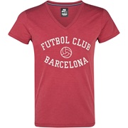 Barcelona Covert Vintage V-Neck T-Shirt - Team Red