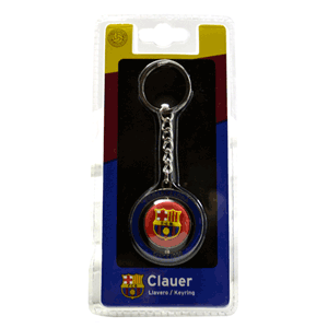 Barcelona Crest Spinner Key Ring