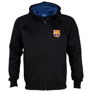 Barcelona Essentials Zip Thru Fleece Hoody - Black - Older Boys