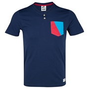 Barcelona Henley Pocket T-Shirt - Midnight Navy