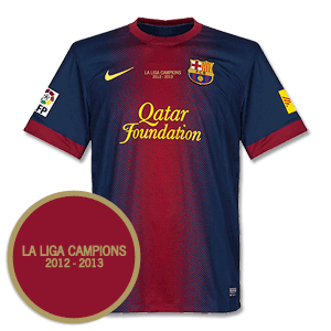 Barcelona Home Shirt 2012 2013 with La Liga Champions Transfer