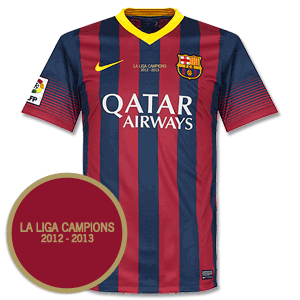 Barcelona Home Shirt 2013 2014 + La Liga Champions Transfer