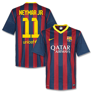 Barcelona Home Stadium Neymar Shirt 2013 2014