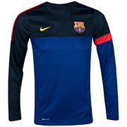 Barcelona Long Sleeve Training Top 1 - Deep Royal Blue/Tour Yellow