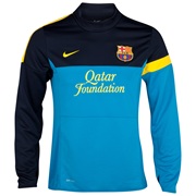 Barcelona Long Sleeved Midlayer Top - Dynamic Blue/Dark Obsidian/Tour Yellow