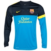 Barcelona Long Sleeved Training Top 1 - Dynamic Blue/Dark Obsidian/Tour Yellow