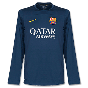 Barcelona Navy L/S Squad Training Top 2013 2014