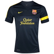 Barcelona Short Sleeve Training Top 1 - Dark Obsidian/Dark Obsidian/Tour Yellow