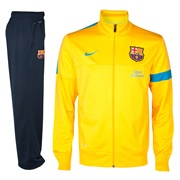 Barcelona Sideline Knitted Warm Up Tracksuit - University Gold/Dynamic Blue
