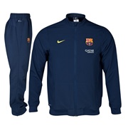 Barcelona Squad Sideline Woven Warm Up Tracksuit - Kids Navy