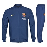 Barcelona Squad Sideline Woven Warm Up Tracksuit Navy