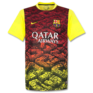 Barcelona Yellow Squad Pre Match Top 2013 2014