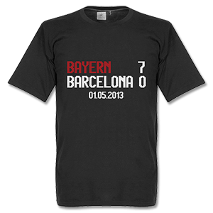 Bayern v Barcelona Aggregate Scoreboard T-shirt - Black